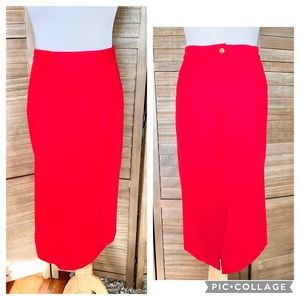 Vintage 100% Wool Midi A-line Skirt Sz 10